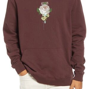 All Saints Wreath Hoodie in Charred Red